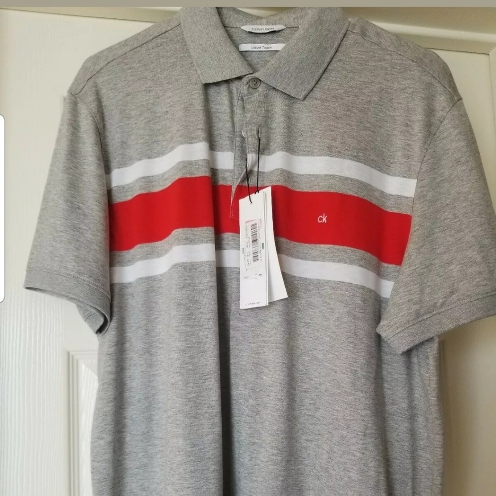 Mens Calvin Klein Ck Logo Liquid Touch SS Shirt